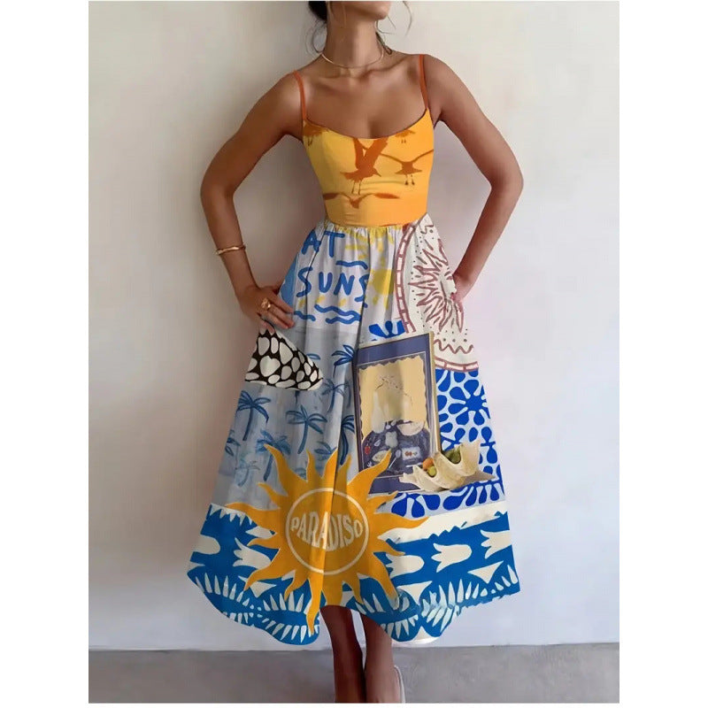 Calyndra | Paradise Sun Midi Jurk