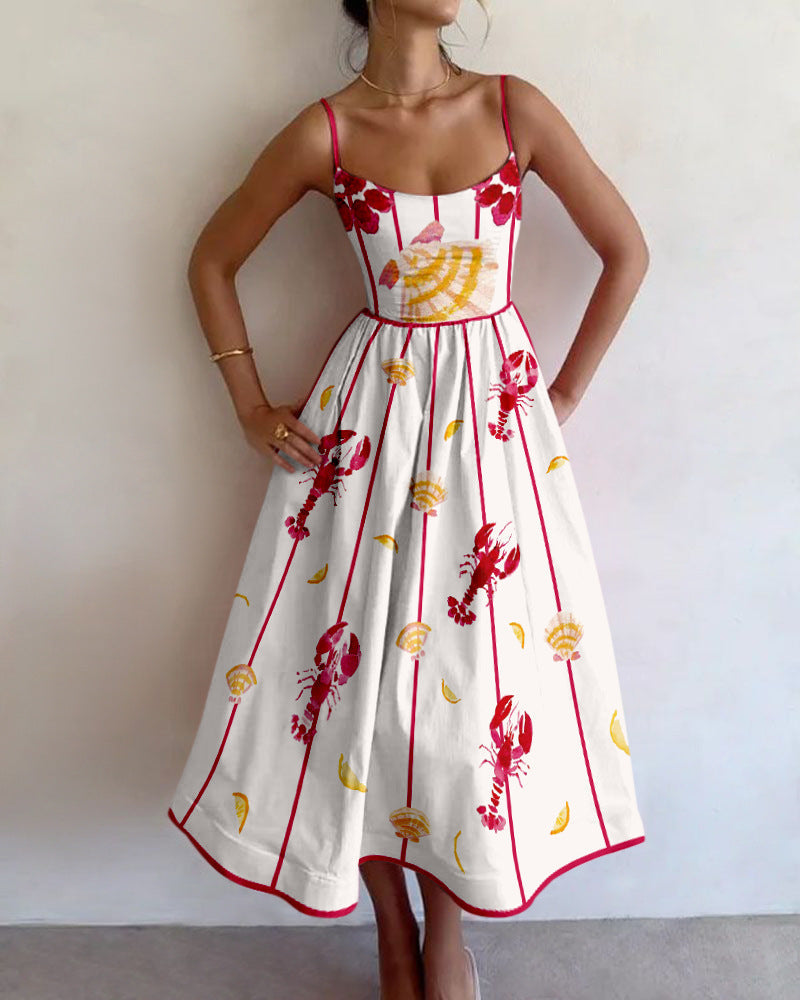 Brielle | Seaside Charm Midi Jurk