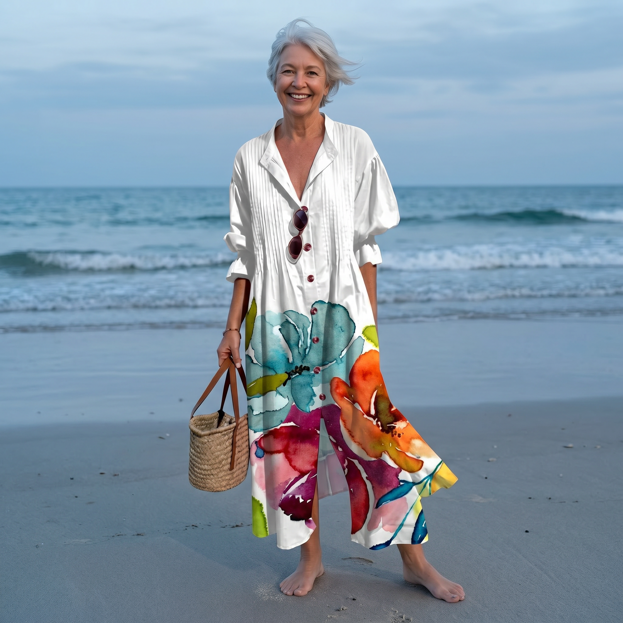 Saphira  | Stralende Bloem Maxi Jurk