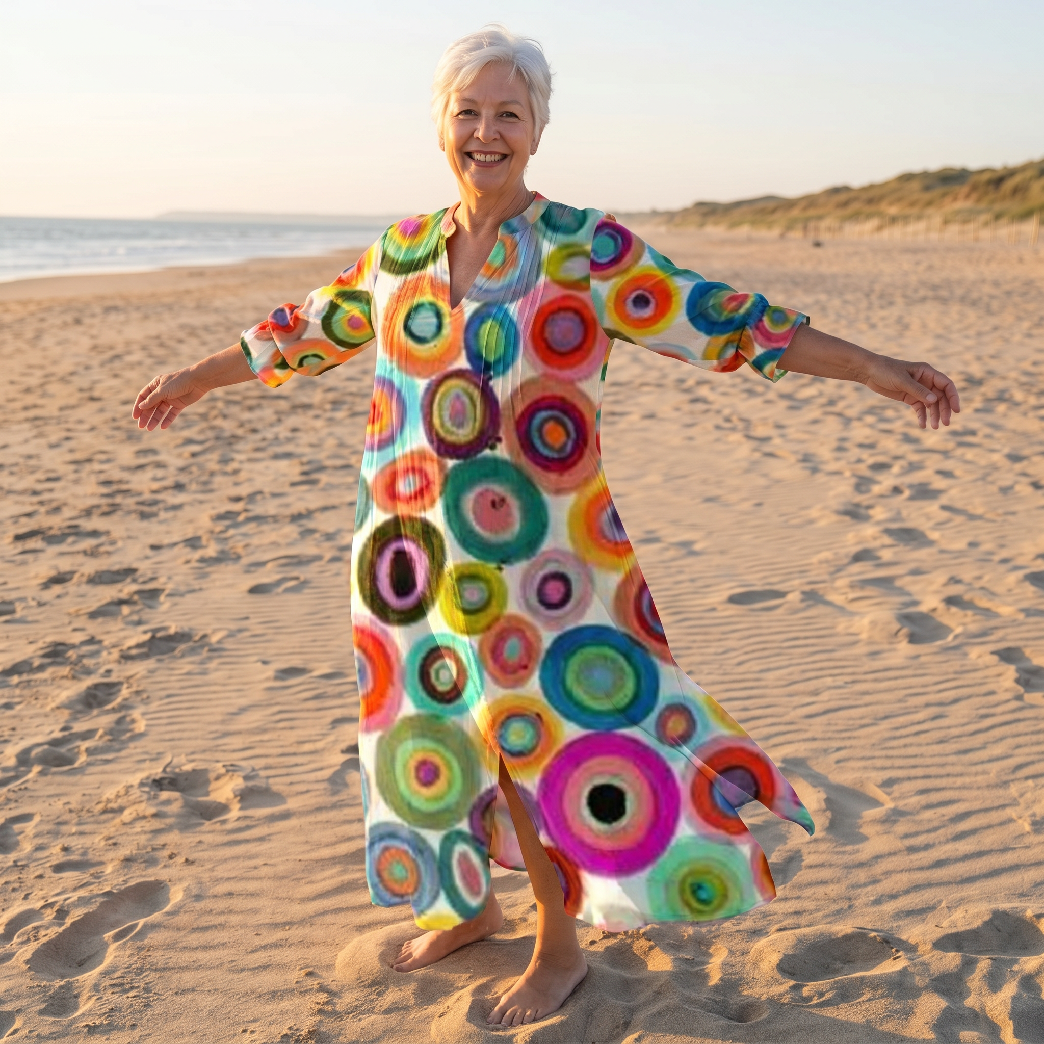 Lioren | Stralende Bloem Maxi Jurk