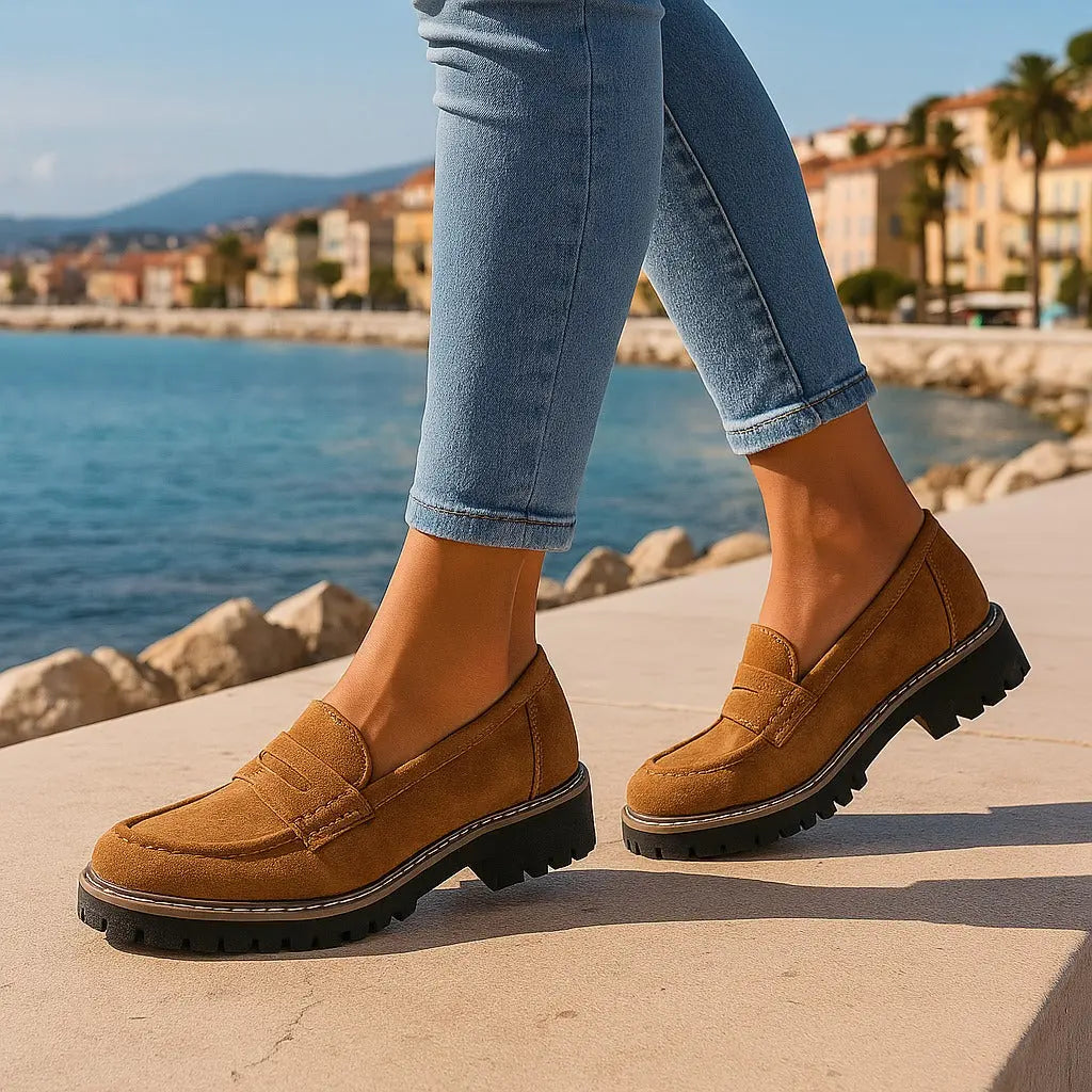 Nadia | Tijdloze Loafers van Suède