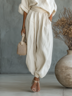 Lisa™ | Zachte Off-Shoulder Top en Tapered Broek Set