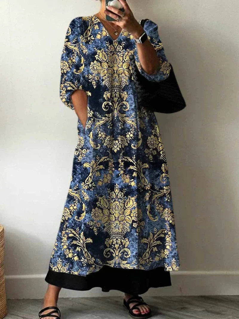 Sahar | Elegante Geprinte Jurk
