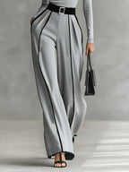 Solana™ | Set met lange mouwen coltrui en wijde broek met riem