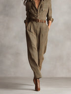 Anna™ | elegante geruite jumpsuit
