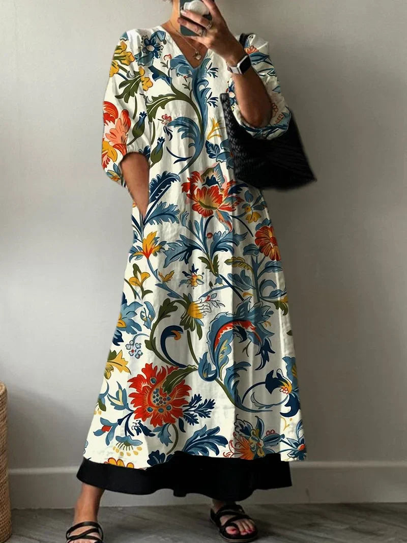 Carol | Elegante Geprinte Jurk