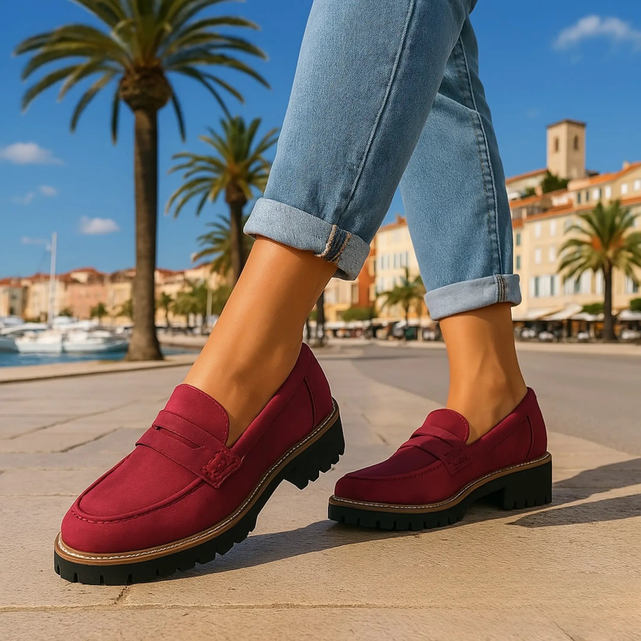 Nadia | Tijdloze Loafers van Suède